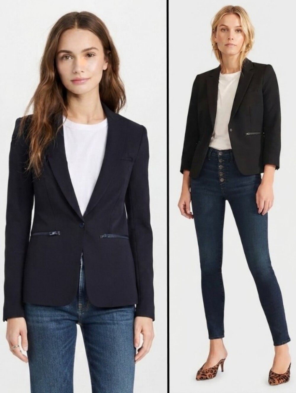 Veronica Beard Black Scuba Dickey Jacket Blazer Size 8 Luxury Office Business